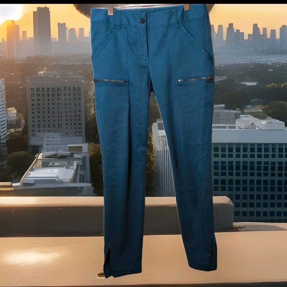 LOFT Teal Cargo Pants Size 26